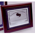 Mahogany Executive Certificate Frame w/Single Mat